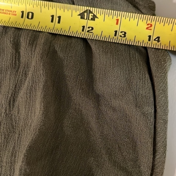 BLUE IVY by KC Olive Green Jumpsuit elastic at ankles size small - Picture 6 of 10